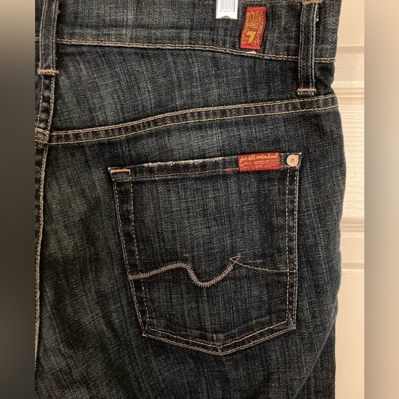 Blue jeans 7 For ALL Mankind jeans straight leg size 30/28 adjustable waste - Picture 11 of 14